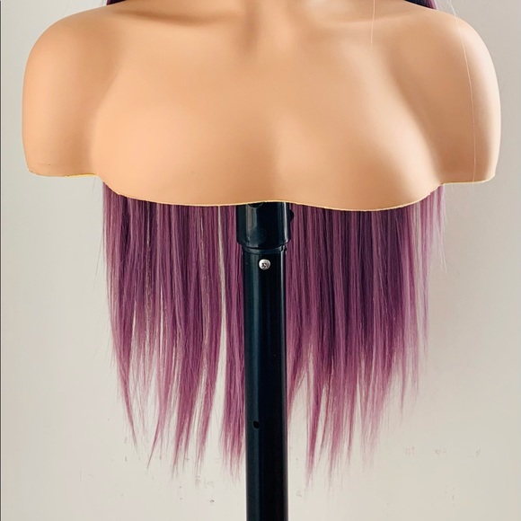 Gorgeous 28” Plum Purple Premium Synthetic Lace Front Wig - Picture 9 of 11